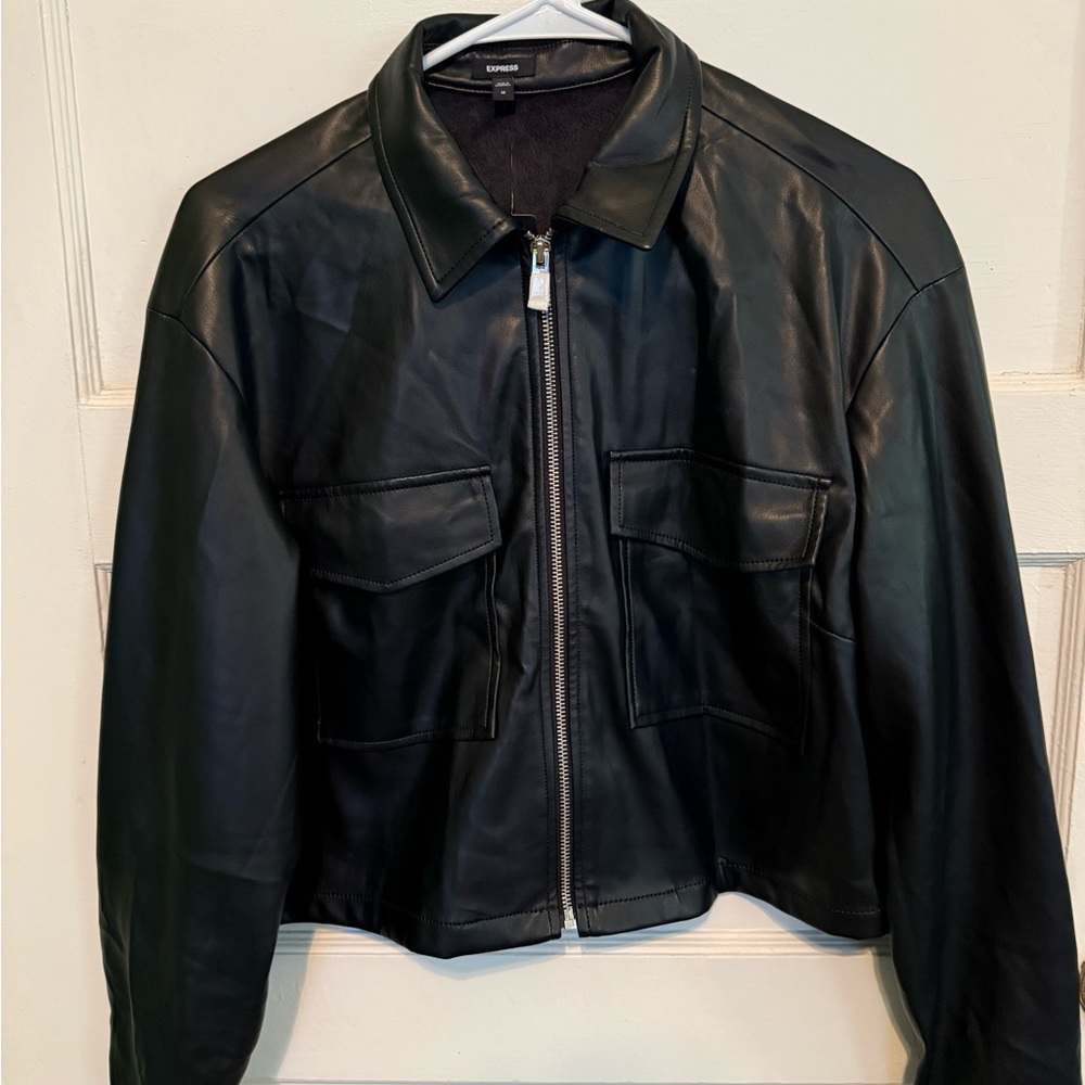 Express Women's Black Leather Jacket
